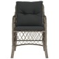 vidaXL Gartenstühle mit Kissen 2 Stk. Grau Poly Rattan vidaXL Gartenstühle mit Kissen 2 Stk. Grau Poly Rattan