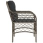 vidaXL Gartenstühle mit Kissen 2 Stk. Grau Poly Rattan vidaXL Gartenstühle mit Kissen 2 Stk. Grau Poly Rattan