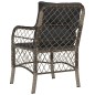 vidaXL Gartenstühle mit Kissen 2 Stk. Grau Poly Rattan vidaXL Gartenstühle mit Kissen 2 Stk. Grau Poly Rattan
