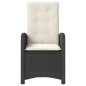 vidaXL 3-tlg. Bistro-Set mit Kissen Schwarz Poly Rattan vidaXL 3-tlg. Bistro-Set mit Kissen Schwarz Poly Rattan