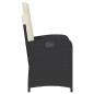 vidaXL 3-tlg. Bistro-Set mit Kissen Schwarz Poly Rattan vidaXL 3-tlg. Bistro-Set mit Kissen Schwarz Poly Rattan