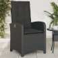 vidaXL Gartensessel mit Kissen 2 Stk. Verstellbar Schwarz Poly Rattan vidaXL Gartensessel mit Kissen 2 Stk. Verstellbar Schwarz Poly Rattan