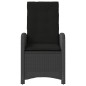 vidaXL Gartensessel mit Kissen 2 Stk. Verstellbar Schwarz Poly Rattan vidaXL Gartensessel mit Kissen 2 Stk. Verstellbar Schwarz Poly Rattan