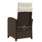 vidaXL Gartensessel Verstellbar mit Kissen Braun Poly Rattan vidaXL Gartensessel Verstellbar mit Kissen Braun Poly Rattan