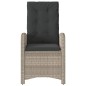 vidaXL Gartensessel mit Kissen 2 Stk. Verstellbar Hellgrau Poly Rattan vidaXL Gartensessel mit Kissen 2 Stk. Verstellbar Hellgrau Poly Rattan