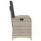 vidaXL Gartensessel mit Kissen 2 Stk. Verstellbar Hellgrau Poly Rattan vidaXL Gartensessel mit Kissen 2 Stk. Verstellbar Hellgrau Poly Rattan