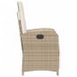 vidaXL Gartensessel mit Fußteil Verstellbar Beige Poly Rattan vidaXL Gartensessel mit Fußteil Verstellbar Beige Poly Rattan