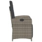 vidaXL Gartensessel mit Fußteil 2 Stk. Verstellbar Grau Poly Rattan vidaXL Gartensessel mit Fußteil 2 Stk. Verstellbar Grau Poly Rattan