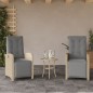 vidaXL 3-tlg. Bistro-Set mit Kissen Beigemischung Poly Rattan vidaXL 3-tlg. Bistro-Set mit Kissen Beigemischung Poly Rattan