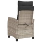 vidaXL 3-tlg. Bistro-Set mit Kissen Hellgrau Poly Rattan vidaXL 3-tlg. Bistro-Set mit Kissen Hellgrau Poly Rattan
