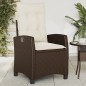 vidaXL Gartensessel mit Kissen 2 Stk. Verstellbar Braun Poly Rattan vidaXL Gartensessel mit Kissen 2 Stk. Verstellbar Braun Poly Rattan