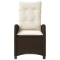 vidaXL 3-tlg. Bistro-Set mit Kissen Braun Poly Rattan vidaXL 3-tlg. Bistro-Set mit Kissen Braun Poly Rattan