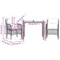 vidaXL 3-tlg. Bistro-Set mit Kissen Schwarz Poly Rattan vidaXL 3-tlg. Bistro-Set mit Kissen Schwarz Poly Rattan
