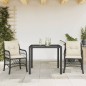 vidaXL 3-tlg. Bistro-Set mit Kissen Schwarz Poly Rattan vidaXL 3-tlg. Bistro-Set mit Kissen Schwarz Poly Rattan