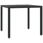 vidaXL 3-tlg. Bistro-Set mit Kissen Schwarz Poly Rattan vidaXL 3-tlg. Bistro-Set mit Kissen Schwarz Poly Rattan