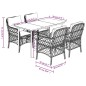 vidaXL 5-tlg. Garten-Essgruppe mit Kissen Beige Poly Rattan vidaXL 5-tlg. Garten-Essgruppe mit Kissen Beige Poly Rattan