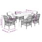 vidaXL 7-tlg. Garten-Essgruppe mit Kissen Beige Poly Rattan vidaXL 7-tlg. Garten-Essgruppe mit Kissen Beige Poly Rattan