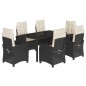 vidaXL 7-tlg. Garten-Essgruppe mit Kissen Schwarz Poly Rattan vidaXL 7-tlg. Garten-Essgruppe mit Kissen Schwarz Poly Rattan