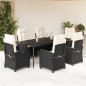 vidaXL 7-tlg. Garten-Essgruppe mit Kissen Schwarz Poly Rattan vidaXL 7-tlg. Garten-Essgruppe mit Kissen Schwarz Poly Rattan
