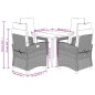 vidaXL 5-tlg. Garten-Essgruppe mit Kissen Schwarz Poly Rattan vidaXL 5-tlg. Garten-Essgruppe mit Kissen Schwarz Poly Rattan