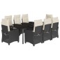 vidaXL 9-tlg. Garten-Essgruppe mit Kissen Schwarz Poly Rattan vidaXL 9-tlg. Garten-Essgruppe mit Kissen Schwarz Poly Rattan