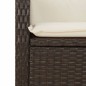 vidaXL 3-tlg. Garten-Essgruppe mit Kissen Braun Poly Rattan vidaXL 3-tlg. Garten-Essgruppe mit Kissen Braun Poly Rattan