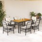 vidaXL 7-tlg. Garten-Essgruppe mit Kissen Schwarz Poly Rattan vidaXL 7-tlg. Garten-Essgruppe mit Kissen Schwarz Poly Rattan