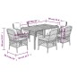 vidaXL 7-tlg. Garten-Essgruppe mit Kissen Schwarz Poly Rattan vidaXL 7-tlg. Garten-Essgruppe mit Kissen Schwarz Poly Rattan