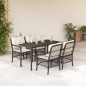 vidaXL 5-tlg. Garten-Essgruppe mit Kissen Schwarz Poly Rattan vidaXL 5-tlg. Garten-Essgruppe mit Kissen Schwarz Poly Rattan