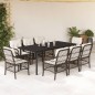 vidaXL 9-tlg. Garten-Essgruppe mit Kissen Braun Poly Rattan vidaXL 9-tlg. Garten-Essgruppe mit Kissen Braun Poly Rattan