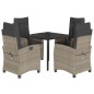 vidaXL 5-tlg. Garten-Essgruppe mit Kissen Hellgrau Poly Rattan vidaXL 5-tlg. Garten-Essgruppe mit Kissen Hellgrau Poly Rattan