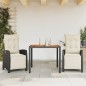 vidaXL 3-tlg. Garten-Essgruppe mit Kissen Schwarz Poly Rattan vidaXL 3-tlg. Garten-Essgruppe mit Kissen Schwarz Poly Rattan