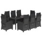 vidaXL 9-tlg. Garten-Essgruppe mit Kissen Schwarz Poly Rattan vidaXL 9-tlg. Garten-Essgruppe mit Kissen Schwarz Poly Rattan
