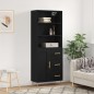 Highboard Schwarz 69,5x34x180 cm Holzwerkstoff Highboard Schwarz 69,5x34x180 cm Holzwerkstoff