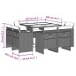 vidaXL 9-tlg. Garten-Essgruppe mit Kissen Beigemischung Poly Rattan vidaXL 9-tlg. Garten-Essgruppe mit Kissen Beigemischung Poly Rattan