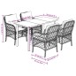 vidaXL 5-tlg. Garten-Essgruppe mit Kissen Beigemischung Poly Rattan vidaXL 5-tlg. Garten-Essgruppe mit Kissen Beigemischung Poly Rattan