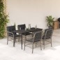 vidaXL 5-tlg. Garten-Essgruppe mit Kissen Hellgrau Poly Rattan vidaXL 5-tlg. Garten-Essgruppe mit Kissen Hellgrau Poly Rattan