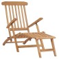 Garten-Liegestühle mit Fußstützen und Tisch Teak Massivholz Garten-Liegestühle mit Fußstützen und Tisch Teak Massivholz
