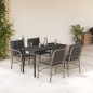 vidaXL 5-tlg. Garten-Essgruppe mit Kissen Hellgrau Poly Rattan vidaXL 5-tlg. Garten-Essgruppe mit Kissen Hellgrau Poly Rattan