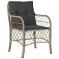 vidaXL 7-tlg. Garten-Essgruppe mit Kissen Hellgrau Poly Rattan vidaXL 7-tlg. Garten-Essgruppe mit Kissen Hellgrau Poly Rattan