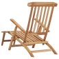 Garten-Liegestühle mit Fußstützen und Tisch Teak Massivholz Garten-Liegestühle mit Fußstützen und Tisch Teak Massivholz