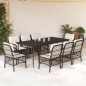 vidaXL 9-tlg. Garten-Essgruppe mit Kissen Braun Poly Rattan vidaXL 9-tlg. Garten-Essgruppe mit Kissen Braun Poly Rattan