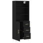 Highboard Schwarz 69,5x34x180 cm Holzwerkstoff Highboard Schwarz 69,5x34x180 cm Holzwerkstoff