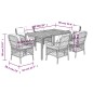 vidaXL 7-tlg. Garten-Essgruppe mit Kissen Grau Poly Rattan vidaXL 7-tlg. Garten-Essgruppe mit Kissen Grau Poly Rattan
