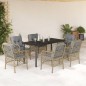 vidaXL 7-tlg. Garten-Essgruppe mit Kissen Beigemischung Poly Rattan vidaXL 7-tlg. Garten-Essgruppe mit Kissen Beigemischung Poly Rattan