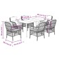 vidaXL 7-tlg. Garten-Essgruppe mit Kissen Beigemischung Poly Rattan vidaXL 7-tlg. Garten-Essgruppe mit Kissen Beigemischung Poly Rattan