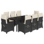 vidaXL 9-tlg. Garten-Essgruppe mit Kissen Schwarz Poly Rattan vidaXL 9-tlg. Garten-Essgruppe mit Kissen Schwarz Poly Rattan