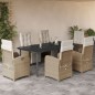 vidaXL 7-tlg. Garten-Essgruppe mit Kissen Beige Poly Rattan vidaXL 7-tlg. Garten-Essgruppe mit Kissen Beige Poly Rattan