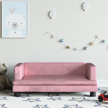 vidaXL Kindersofa Rosa 80x45x30 cm Samt