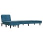 vidaXL Schlafsofa in L-Form Blau 255x140x70 cm Samt vidaXL Schlafsofa in L-Form Blau 255x140x70 cm Samt